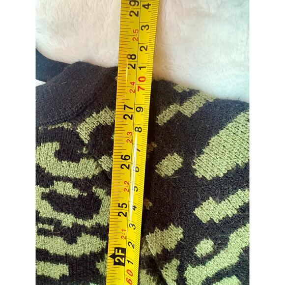 NWT XXIII Khaki/Blk Leopard Cardigan, Sz. L-XL - Picture 4 of 5